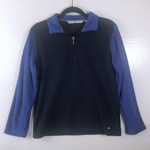 Tommy Hilfiger Sz M Blue Fleece Half Zip Pullover